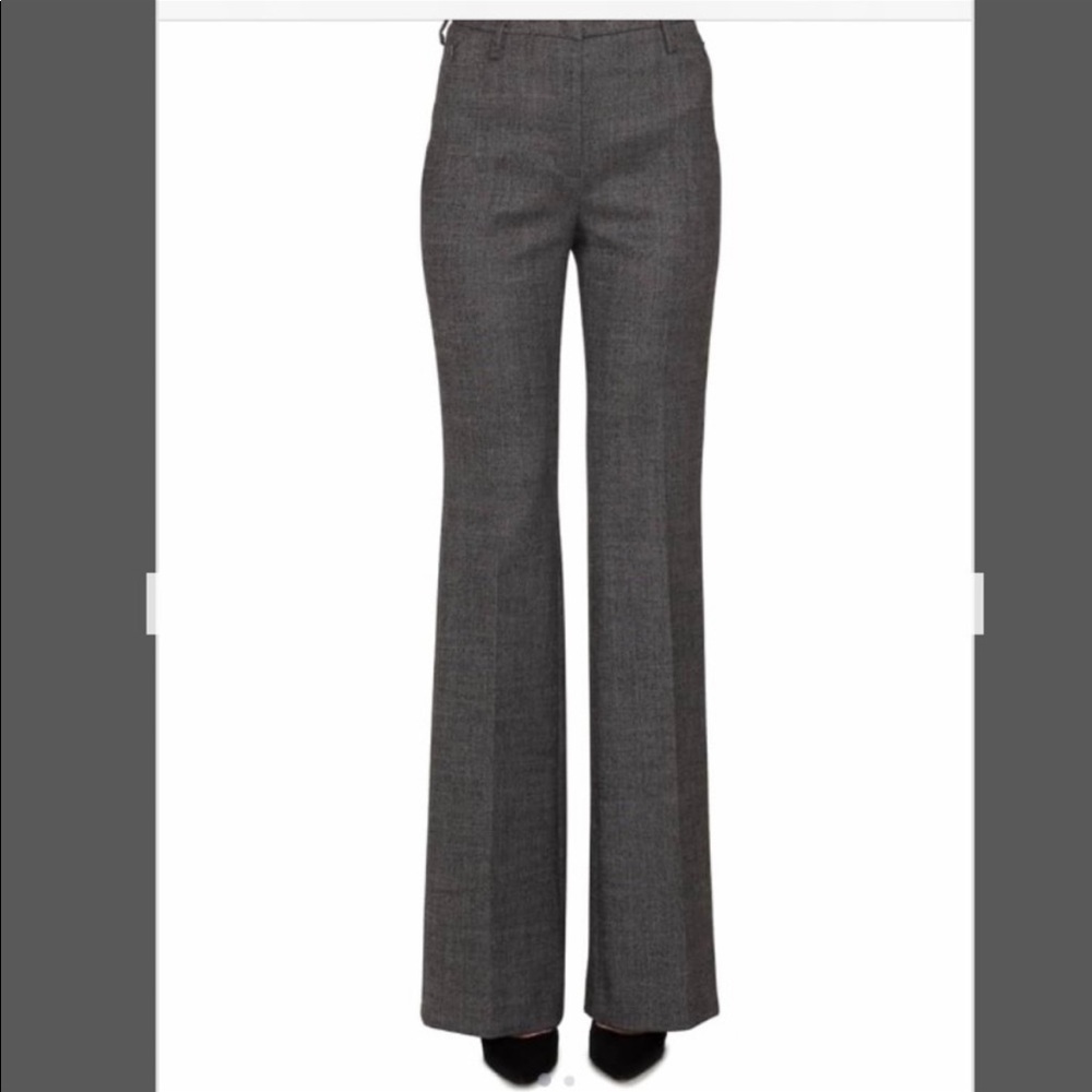 AKRIS Wool Tweed Boot-Cut Pants size 6